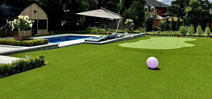 Artificial turf installation by Perfect Yard Landscape, Toronto GTA