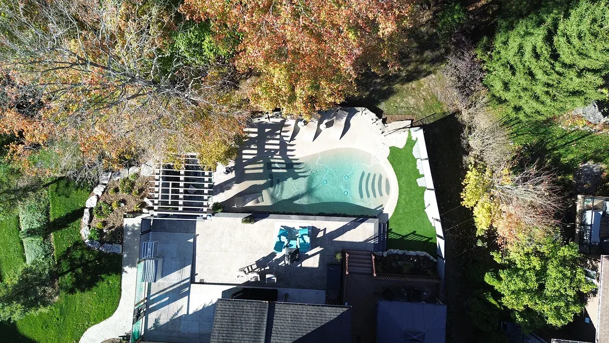 Biodesign natural pool and luxury landscape design Ontario