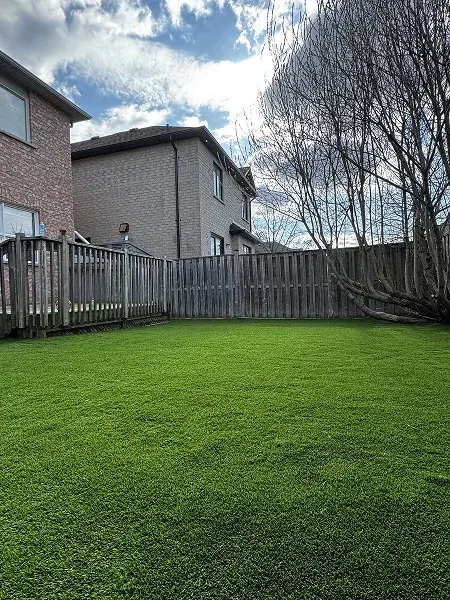 Pet-friendly artificial grass backyard Mississauga Ontario