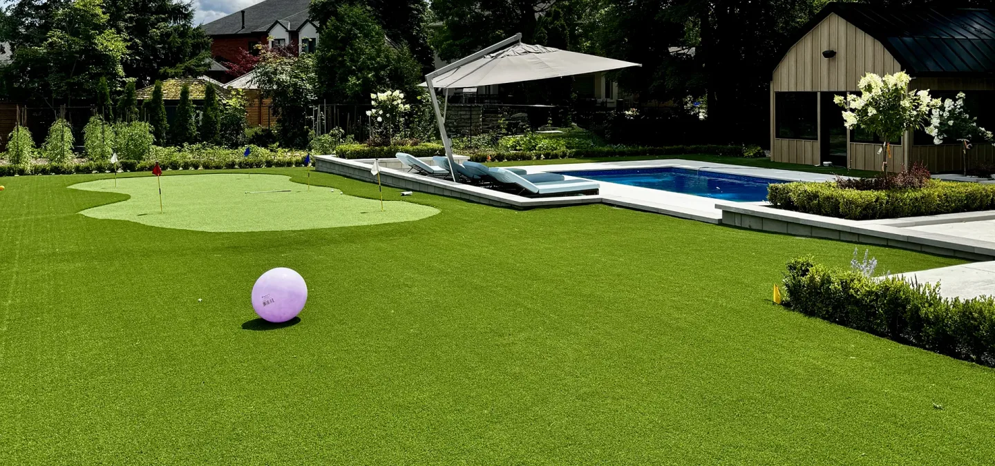 Putting green turf installation Ontario — Perfect Yard Landscape