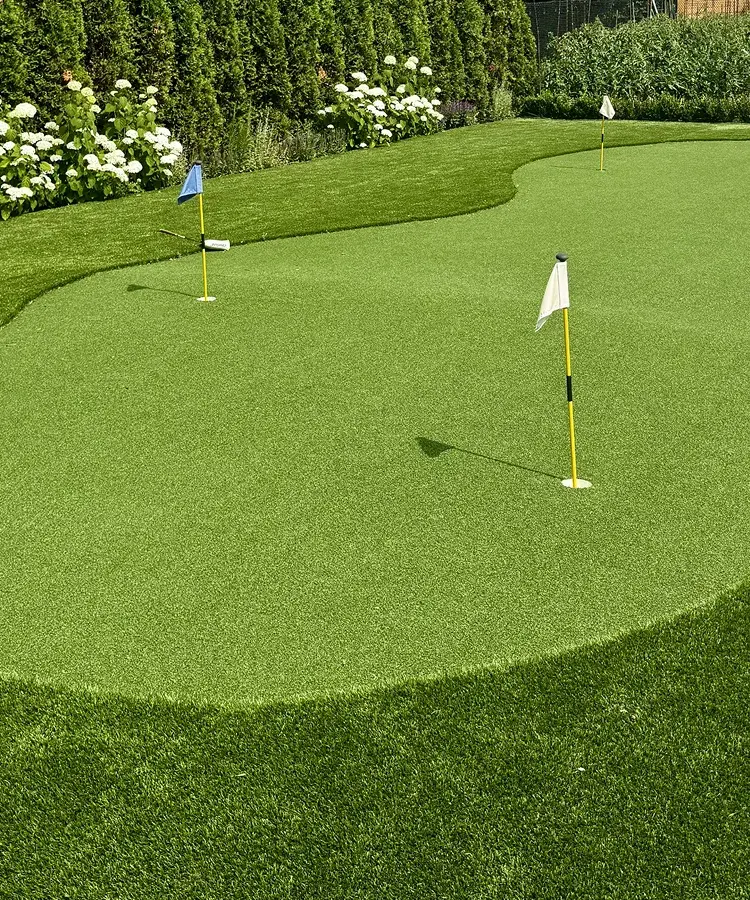 Residential artificial putting green installation Ontario